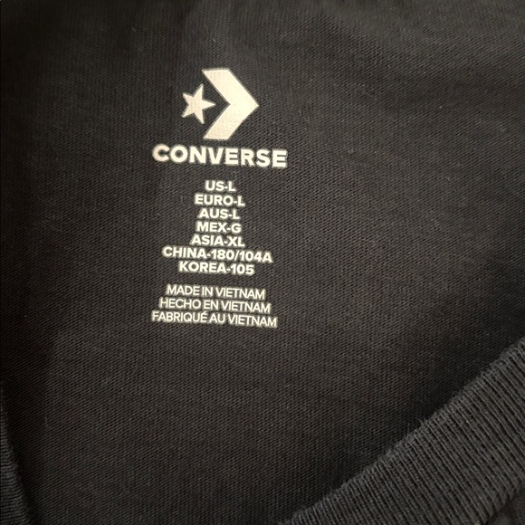 Converse Black T-Shirt with Floral Sneaker Print - Picture 5 of 5